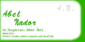 abel nador business card