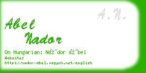 abel nador business card